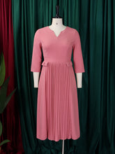 Elegant High Waist Pleated Midi Dress